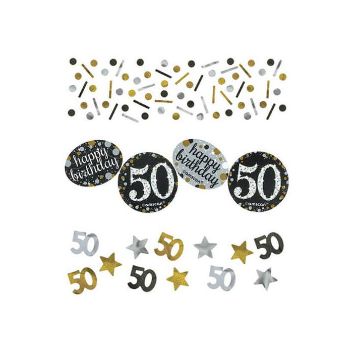 Coriandoli da tavola 50 Compleanno Oro Pz.1 Gr.34 main product photo