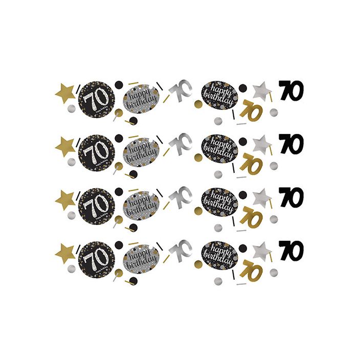 Coriandoli da tavola 70 Compleanno Oro Pz.1 Gr.34 main product photo