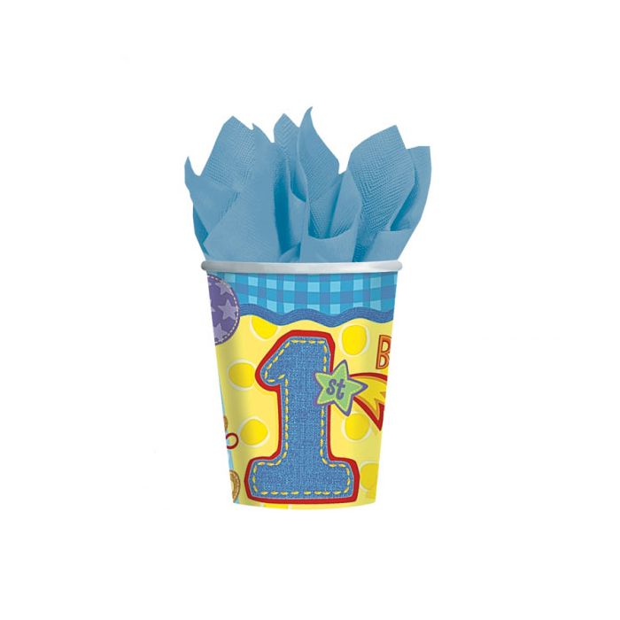 Bicchieri 1° Compleanno Bambino Pz.8 Ml.266 main product photo