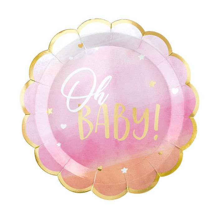 Piatti Oh Baby Girl Metallizzato Pz.8 Cm.26.6 main product photo