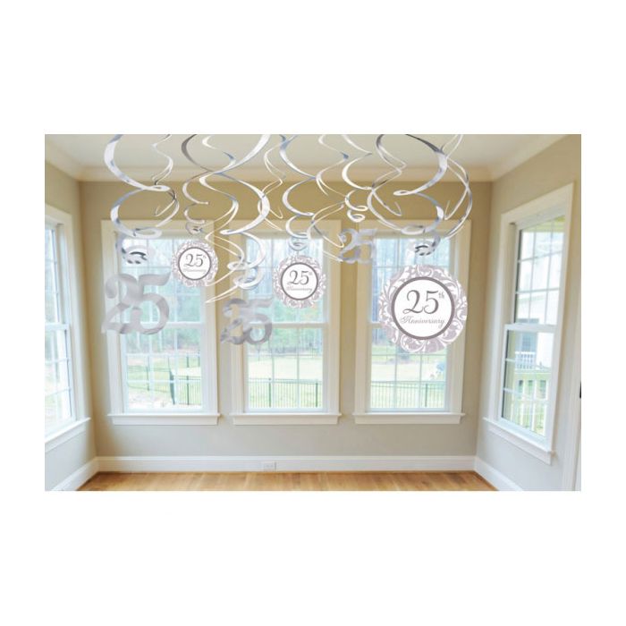 Decorazione 25° Anniversario Pz.12 Cm.60.9 Cm.45.7 main product photo