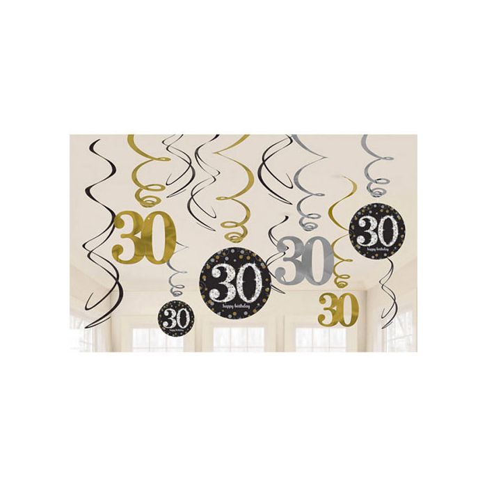 Decorazione 30° Compleanno Gold Pz.12 main product photo