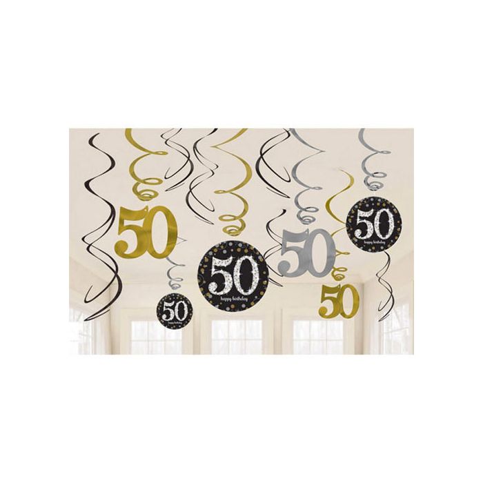 Decorazione 50° Compleanno Gold Pz.12 main product photo