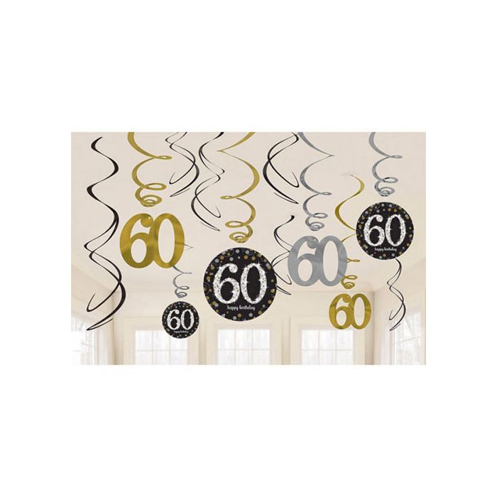 Decorazione 60° Compleanno Gold Pz.12 main product photo