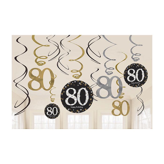Decorazione 80° Compleanno Gold Pz.12 main product photo