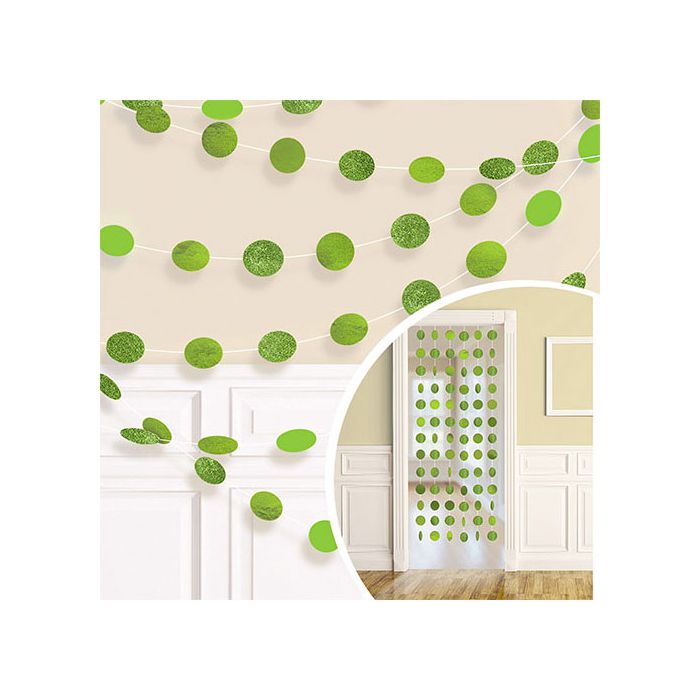 Decorazione Filare Verde Pz.6 Decorazione Glitter Cm.213 main product photo