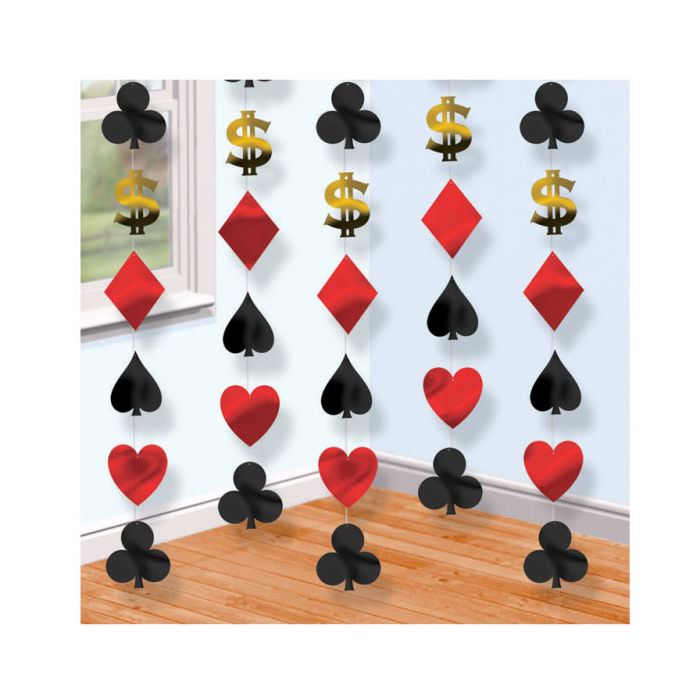 Decorazione Filare Poker Casino' Pz.6 Mt.2.10 main product photo