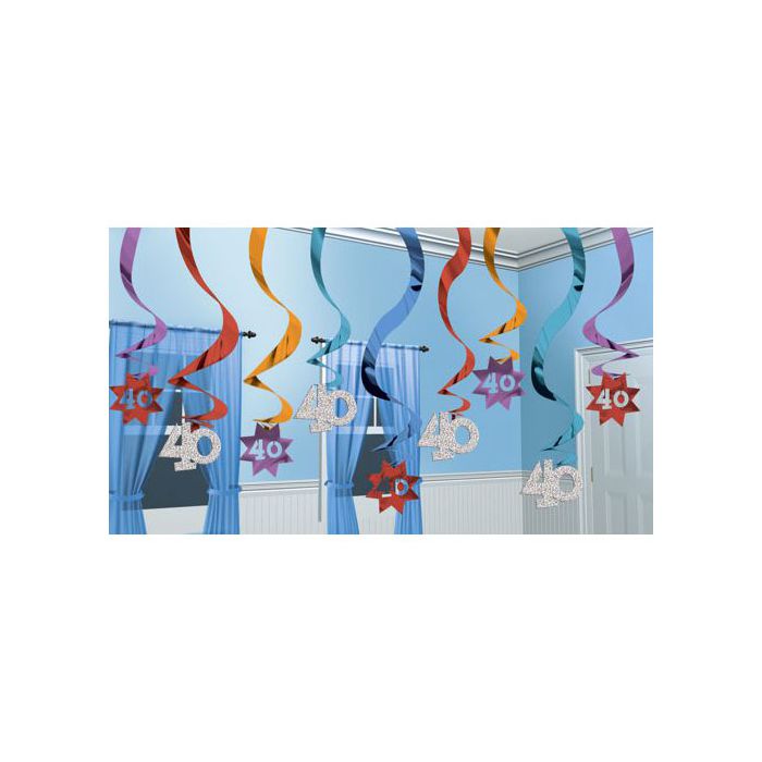 Decorazione 40 Anni Spirale Pz.15 Cm.61 main product photo
