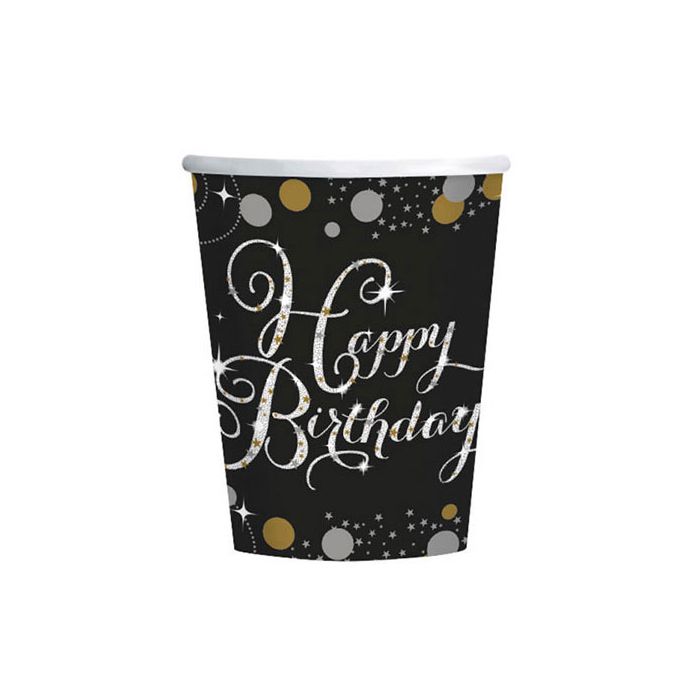 Bicchieri happy birthday gold pz.8 main product photo