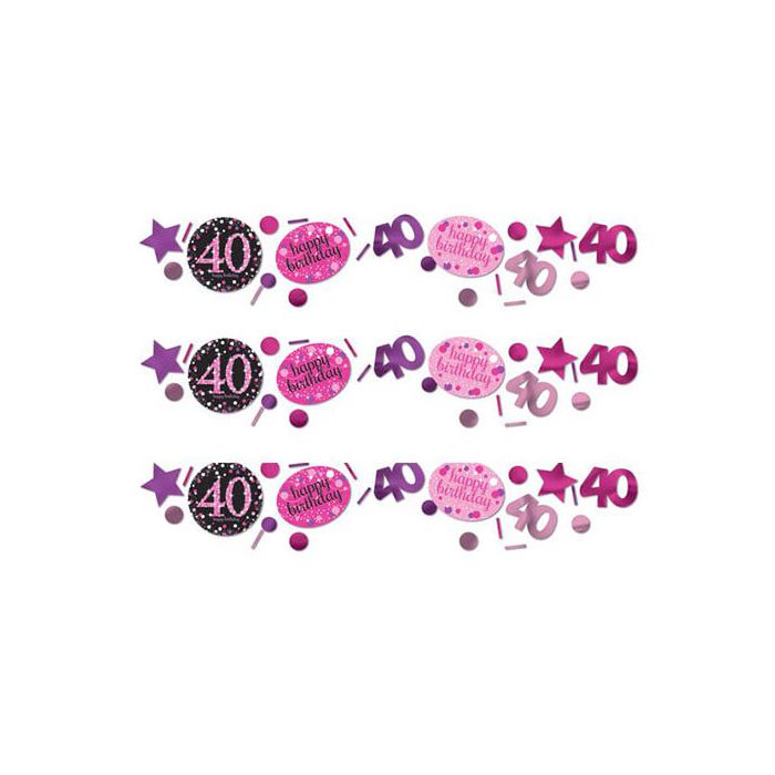 Coriandoli da tavola 40 Compleanno Pink Pz.1 Gr.34 main product photo