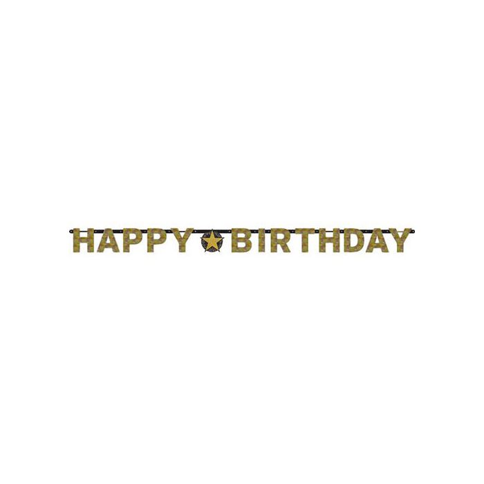 Festone Compleanno Gold Pz.1 Lunghezza Mt.2.13 main product photo