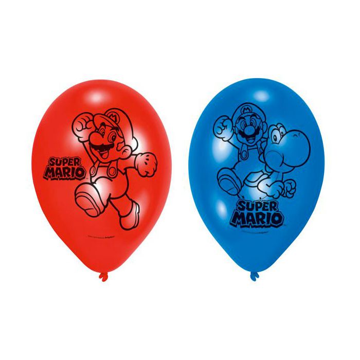 Palloncini Super Mario Pz.6 22.8cm/9" main product photo