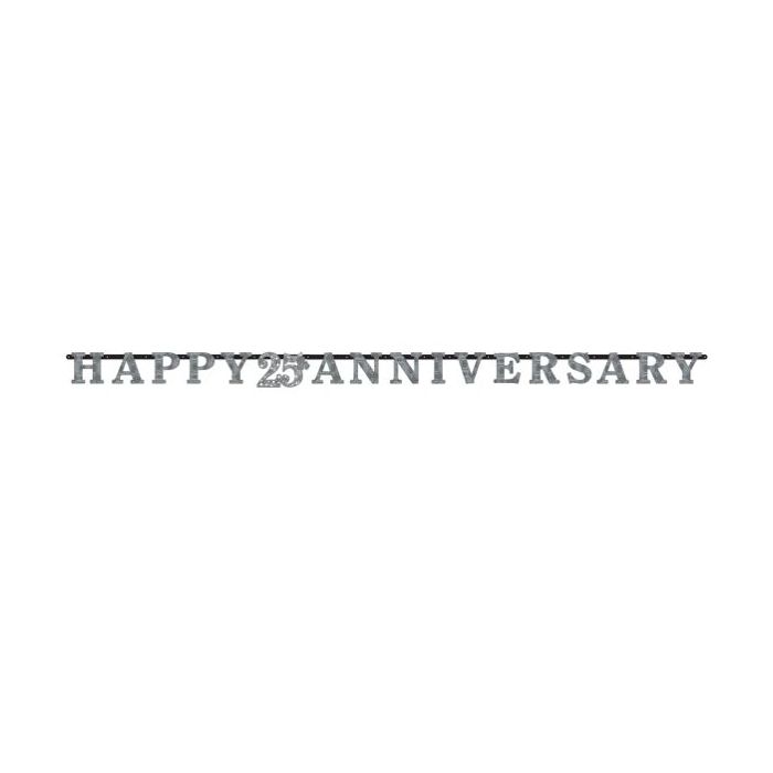 Festone 25" Anniversario Argento Pz.1 Mt.3 X Cm.17 main product photo
