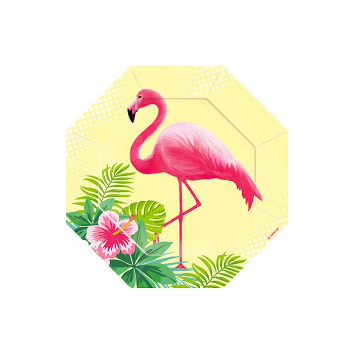 Piattini Flamingo Paradise Pz.6 Cm.18 main product photo
