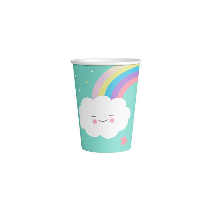 Bicchieri arcobaleno e nuvole pz.8 main product photo