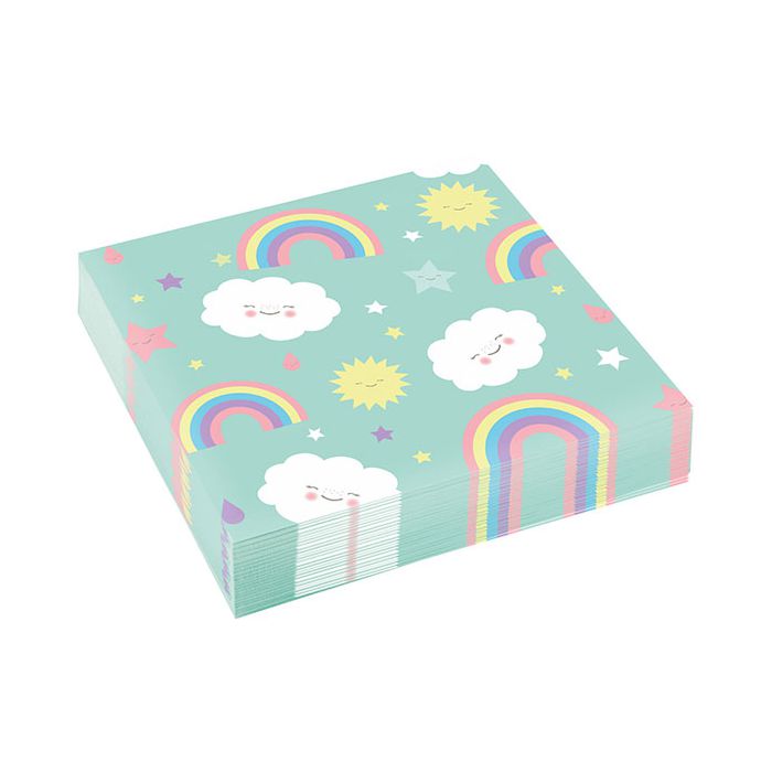 Tovaglioli Arcobaleno E Nuvole Pz.20 Cm.33x33 main product photo