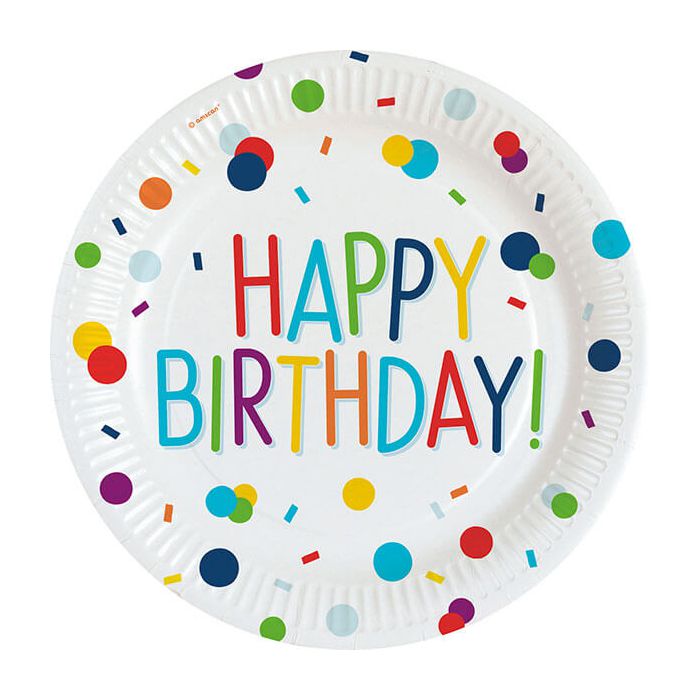 Piatti confetti birthday pz.8 main product photo