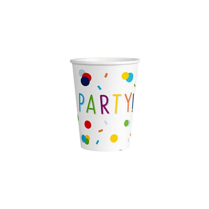 Bicchieri confetti birthday party pz.8 main product photo