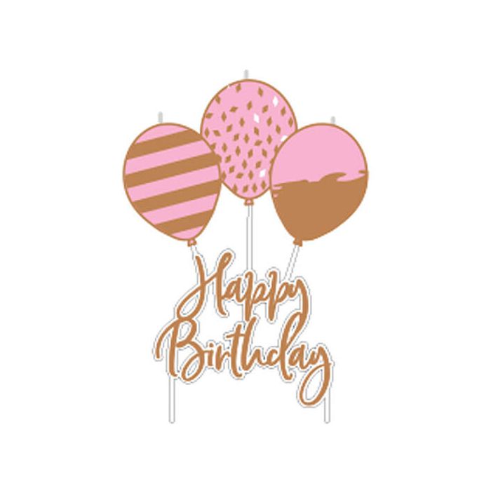 Candelina Pick Rose Gold Birthday Pz.1 Cm.6.2 X Cm.11.3 main product photo