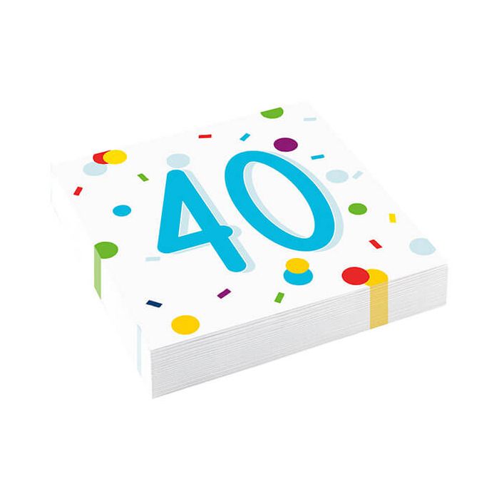 Tovaglioli Confetti Birthday 40 Pz.20 Cm.33 X 33 main product photo
