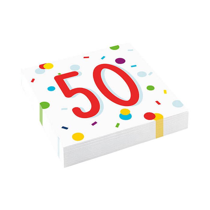 Tovaglioli Confetti Birthday 50 Pz.20 Cm.33 X 33 main product photo