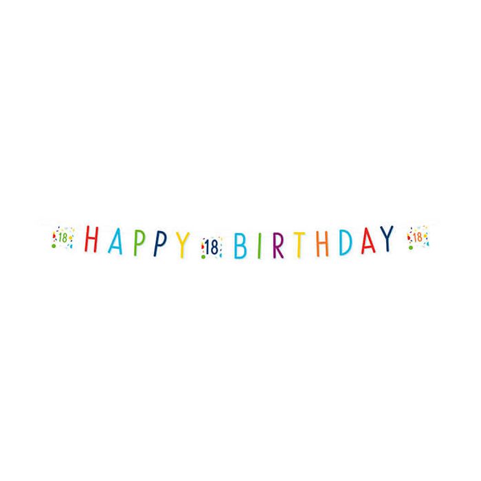 Festone Confetti Birthday 18 Pz.1 Festone Confetti Birthday 18 Carta 180 X 13,8 Cm main product photo