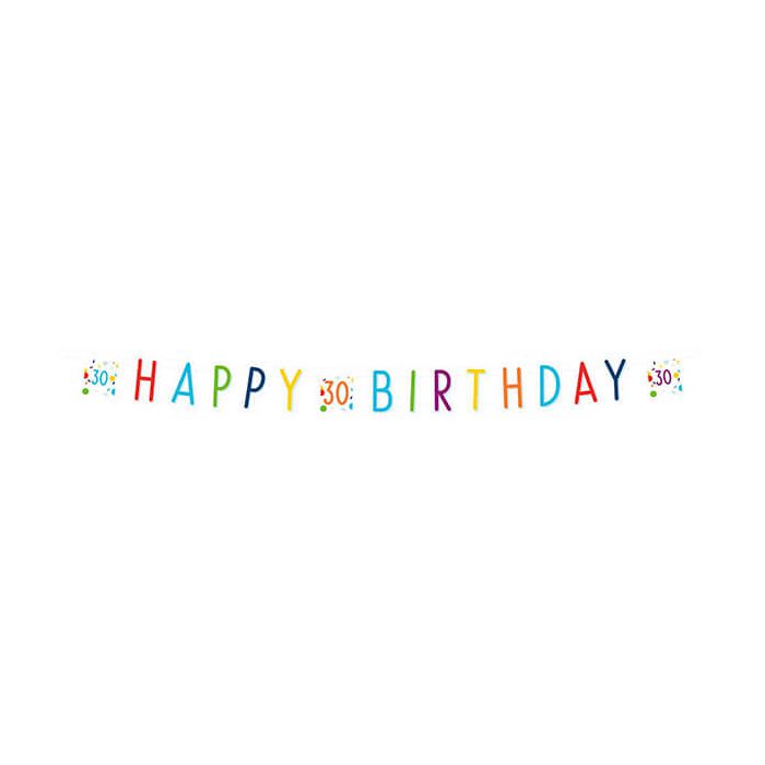 Festone Confetti Birthday 30 Pz.1 Festone Confetti Birthday 30 Carta 180 X 13,8 Cm main product photo