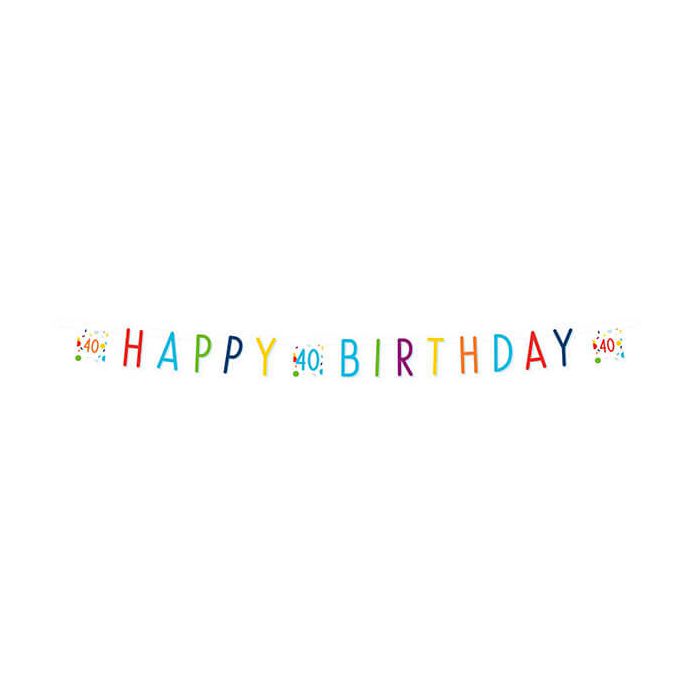 Festone Confetti Birthday 40 Pz.1 Festone Confetti Birthday 40 Carta 180 X 13,8 Cm main product photo
