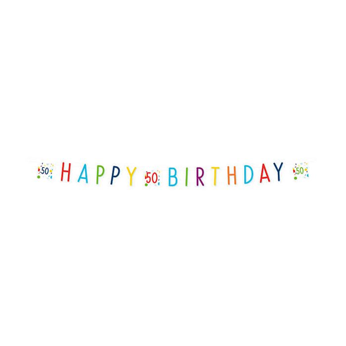 Festone Confetti Birthday 50 Pz.1 Festone Confetti Birthday 50 Carta 180 X 13,8 Cm main product photo