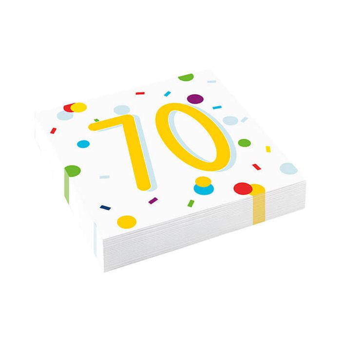 Tovaglioli Confetti Birthday 70 Pz.20 Cm.33 X 33 main product photo