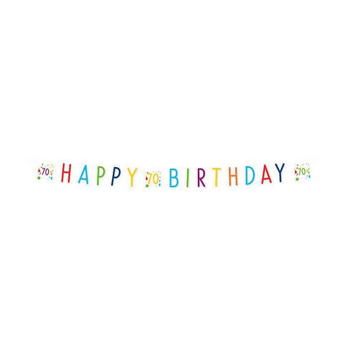Festone Confetti Birthday 70 Pz.1 Festone Confetti Birthday 70 Carta 180 X 13,8 Cm main product photo