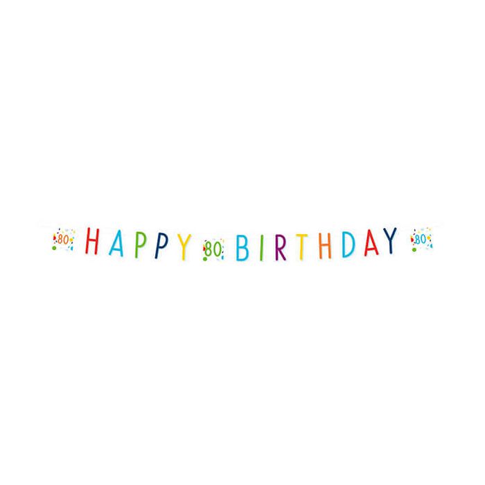 Festone Confetti Birthday 80 Pz.1 Festone Confetti Birthday 80 Carta 180 X 13,8 Cm main product photo