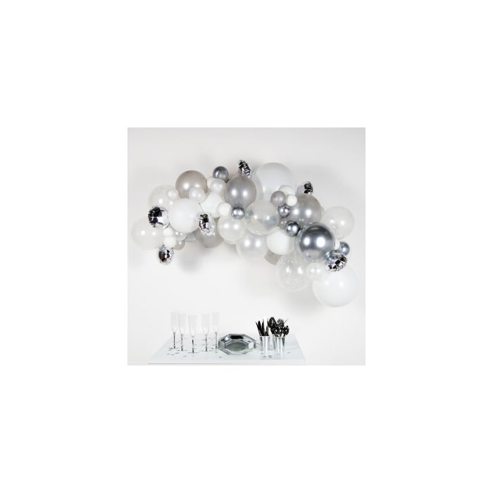 Kit Arco Palloncini Argento Pz.66 main product photo