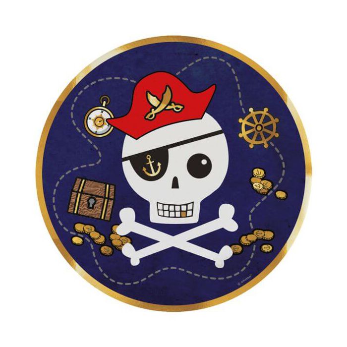 Piatti mappa dei pirati pz.8 main product photo