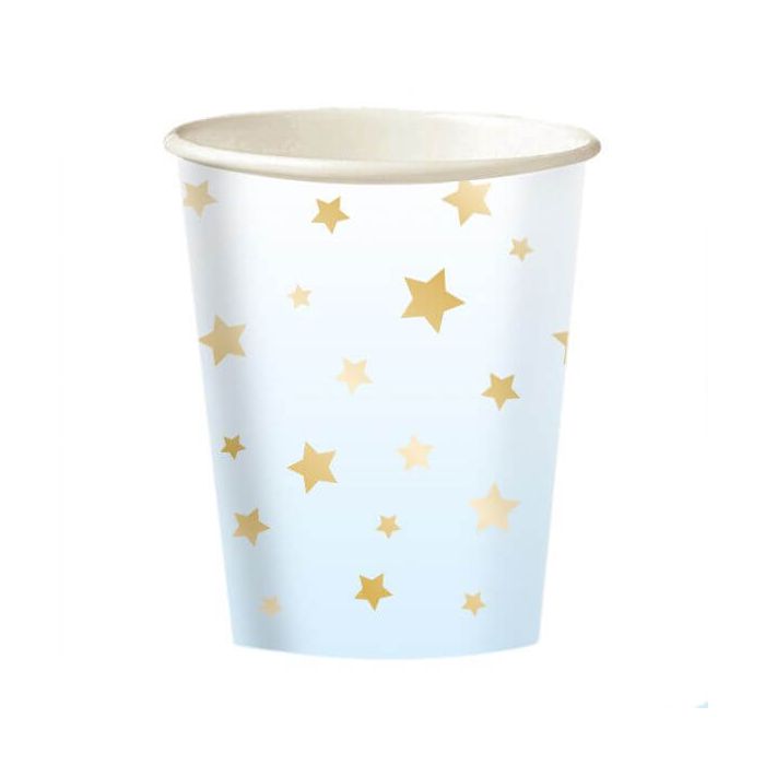 Bicchieri 1 compleanno blu ombre pz.8 main product photo