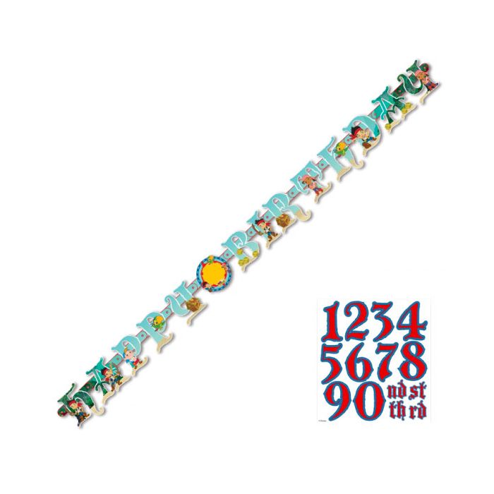 Festone Jake E I Pirati Pz.1 Mt.1.80 - Personalizzabile Con Kit Numeri Adesivi main product photo