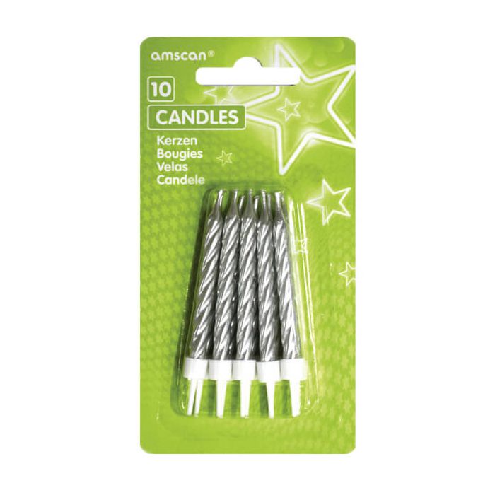 Candeline Compleanno Argento Pz.10 main product photo