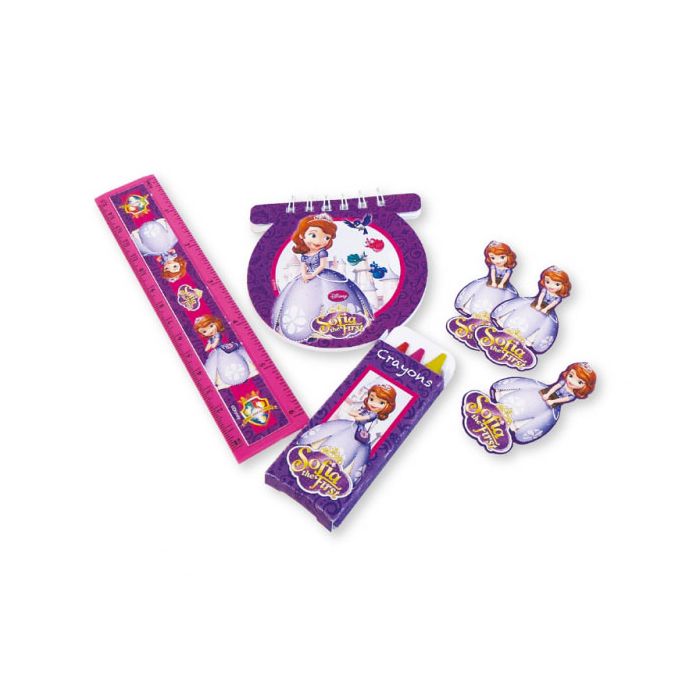 Giochino Sofia La Principessa Pz.20 5 Righelli 5 Block Notes 5 Matite 5 Personaggi main product photo