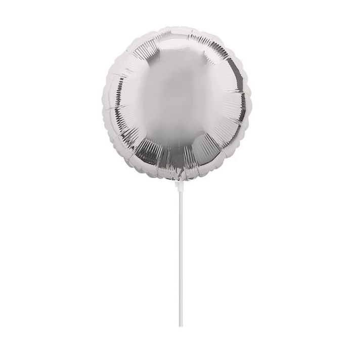 Palloncino Tondo Argento 9" Pz.10 Mylar Tondo 9" Cm.23 main product photo