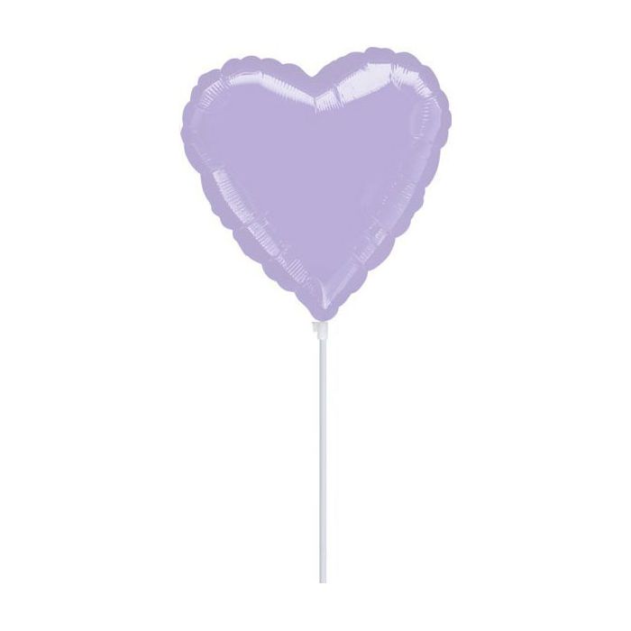 Palloncino Cuore Lilla 9" Pz.10 Mylar Cuore 9" Cm.23 Da Saldare Esclusa Bacchetta main product photo