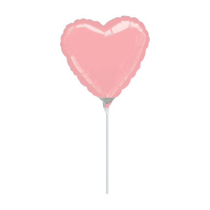 Palloncino Cuore Rosa 9" Pz.10 Mylar Cuore 9" Cm.23 Da Saldare Esclusa Bacchetta main product photo