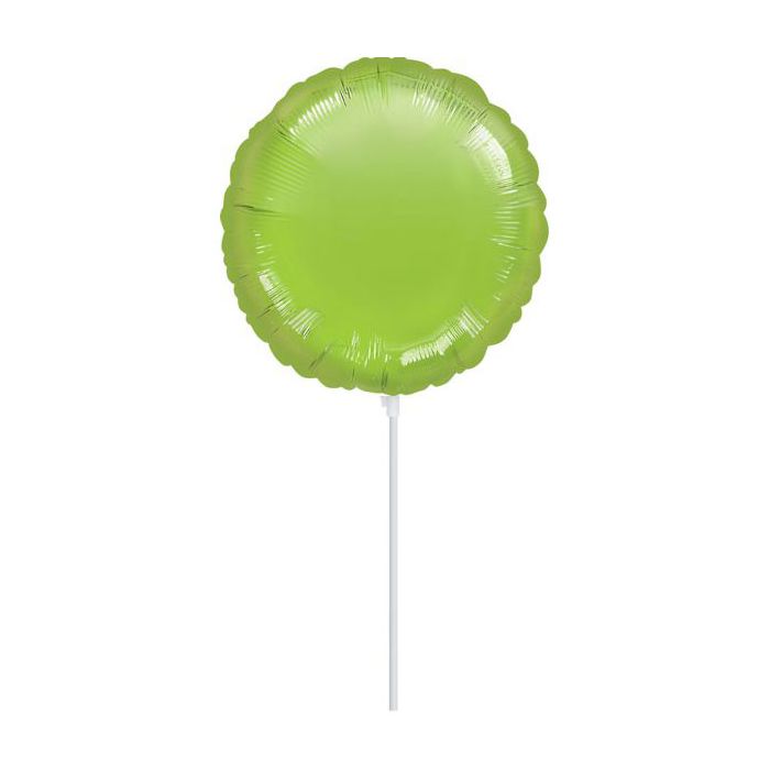 Palloncino Tondo Verde Lime 4" Pz.10 Mylar Tondo 4" Cm.10 main product photo