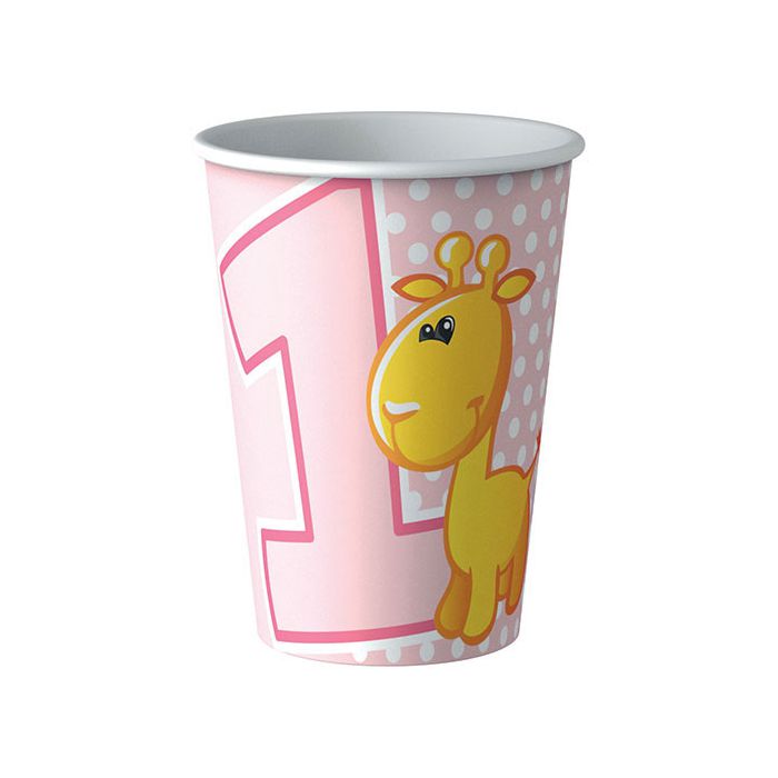 Bicchieri 1° Compleanno Bambina Pz.8 250cc main product photo
