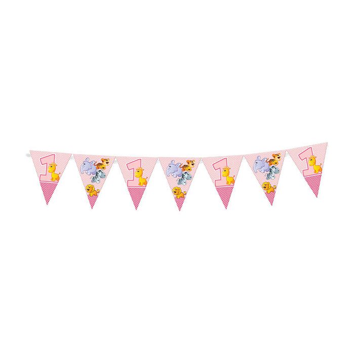 Bandierina 1° Compleanno Bambina Pz.1 Mt.3.6 X Cm.29 main product photo