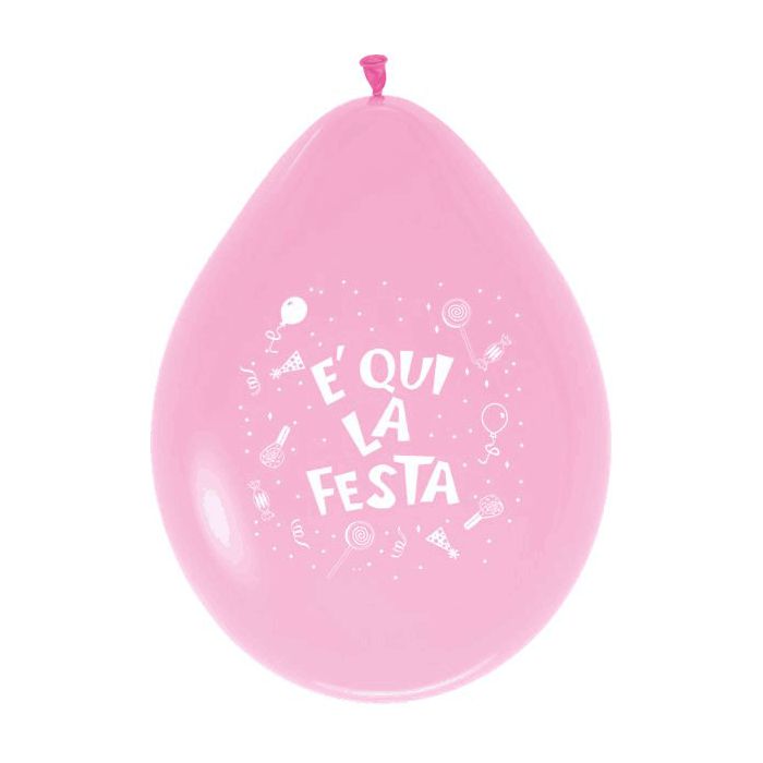 Palloncino E' Qui La Festa Pz.20 Gonfiaggio Aria Cm.25.4 main product photo