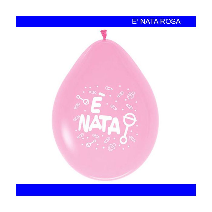 Palloncino E' Nata Pz.20 Gonfiaggio Aria Cm.25.4 main product photo