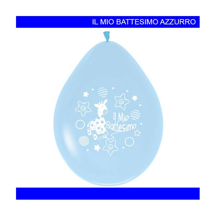 Palloncino Battesimo Pz.20 Gonfiaggio Aria Cm.25.4 main product photo