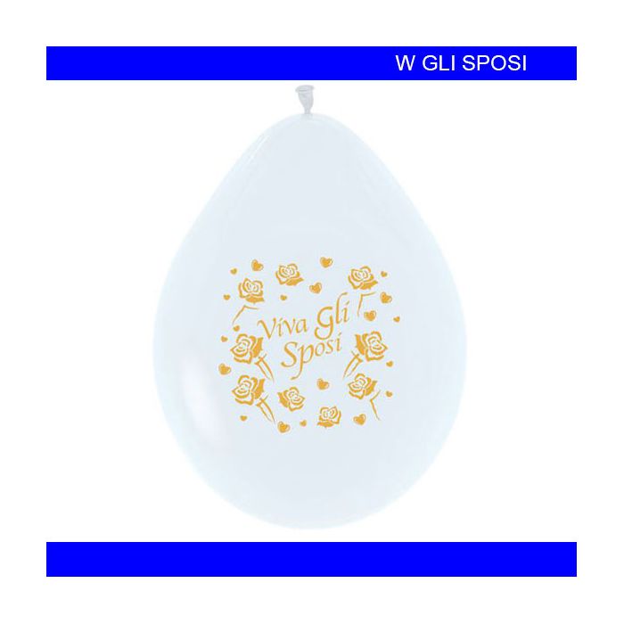 Palloncino W Gli Sposi Pz.20 Gonfiaggio Aria Cm.25.4 main product photo