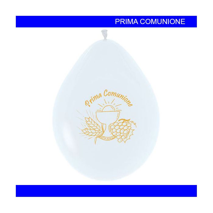 Palloncino Prima Comunione Pz.20 Gonfiaggio Aria Cm.30 main product photo