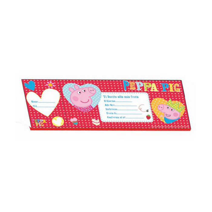 Biglietti Inviti Peppa Pig Pz.20 Cm.20 X Cm.7.5 main product photo